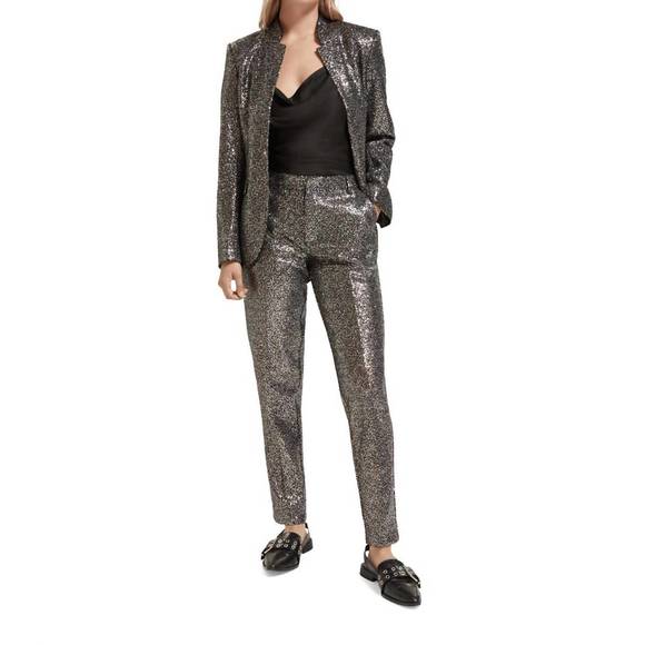 NEW SCOTCH & SODA lowry sequined slim pant in midnight - Picture 4 of 5